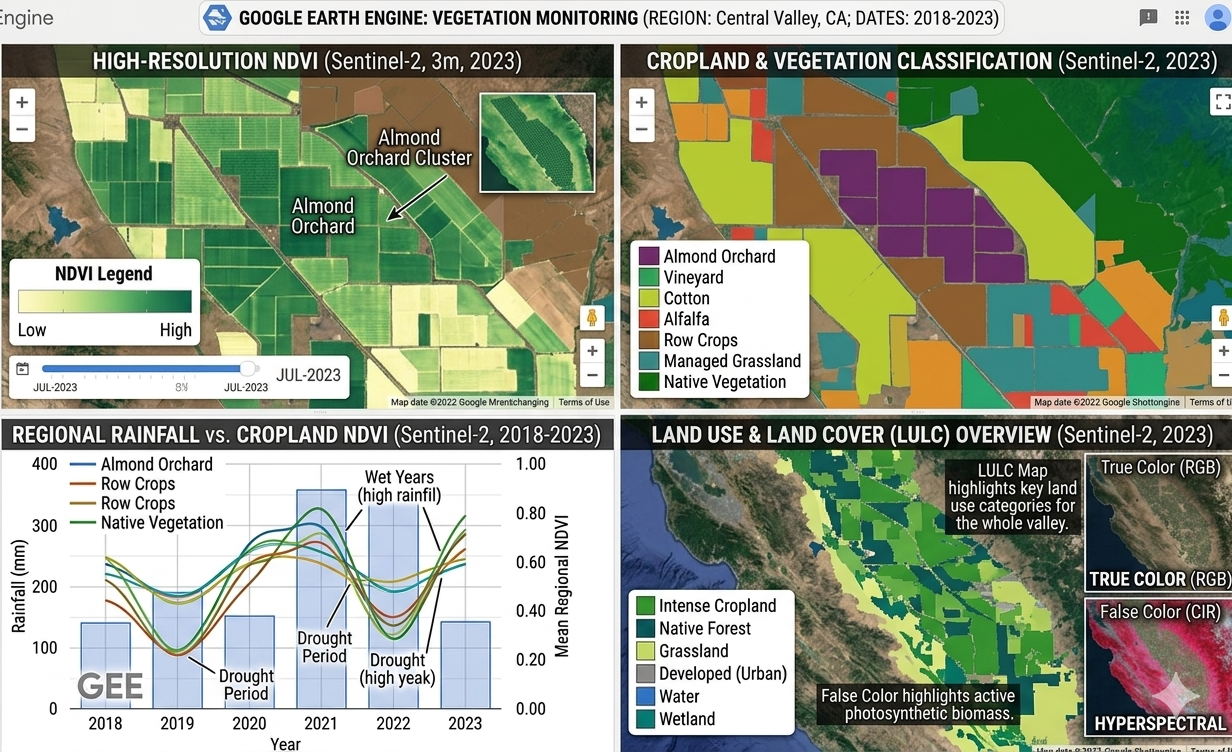 Remote sensing heatmap and NDVI satellite analysis